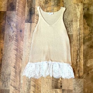 Tan laced tank